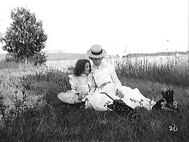 [Woman and Girl in a Field]